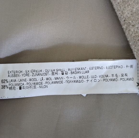 Zara Wool Blend Coat with Faux Fur Hood, Size Small - Picture 5 of 16